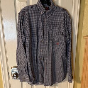 Ariat Blue and White Gingham Casual Shirt